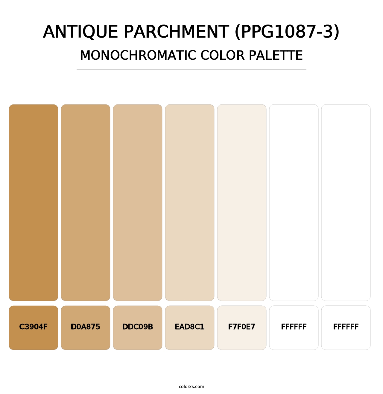 Antique Parchment (PPG1087-3) - Monochromatic Color Palette