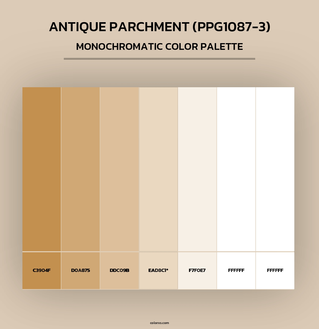 Antique Parchment (PPG1087-3) - Monochromatic Color Palette