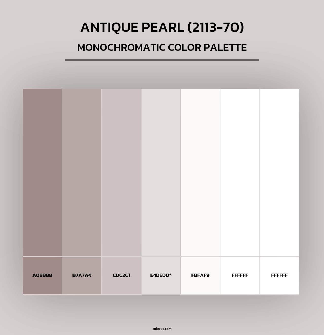Antique Pearl (2113-70) - Monochromatic Color Palette
