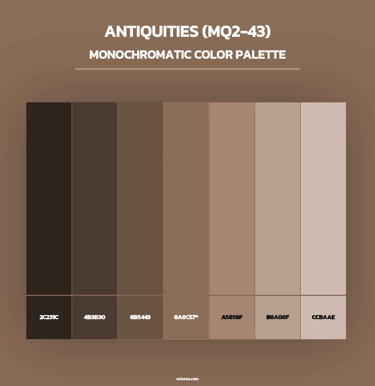 Antiquities (MQ2-43) - Monochromatic Color Palette