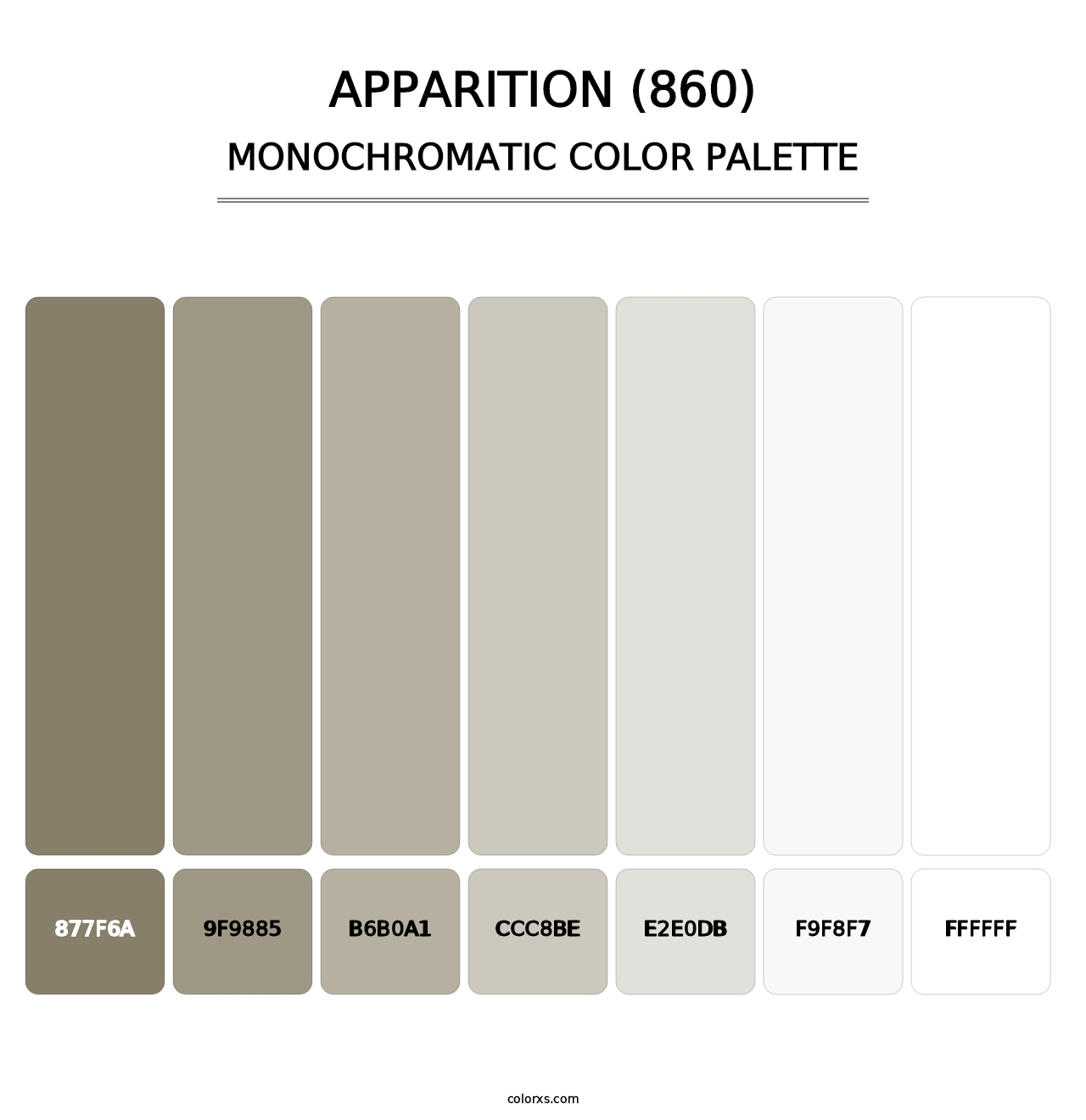 Apparition (860) - Monochromatic Color Palette