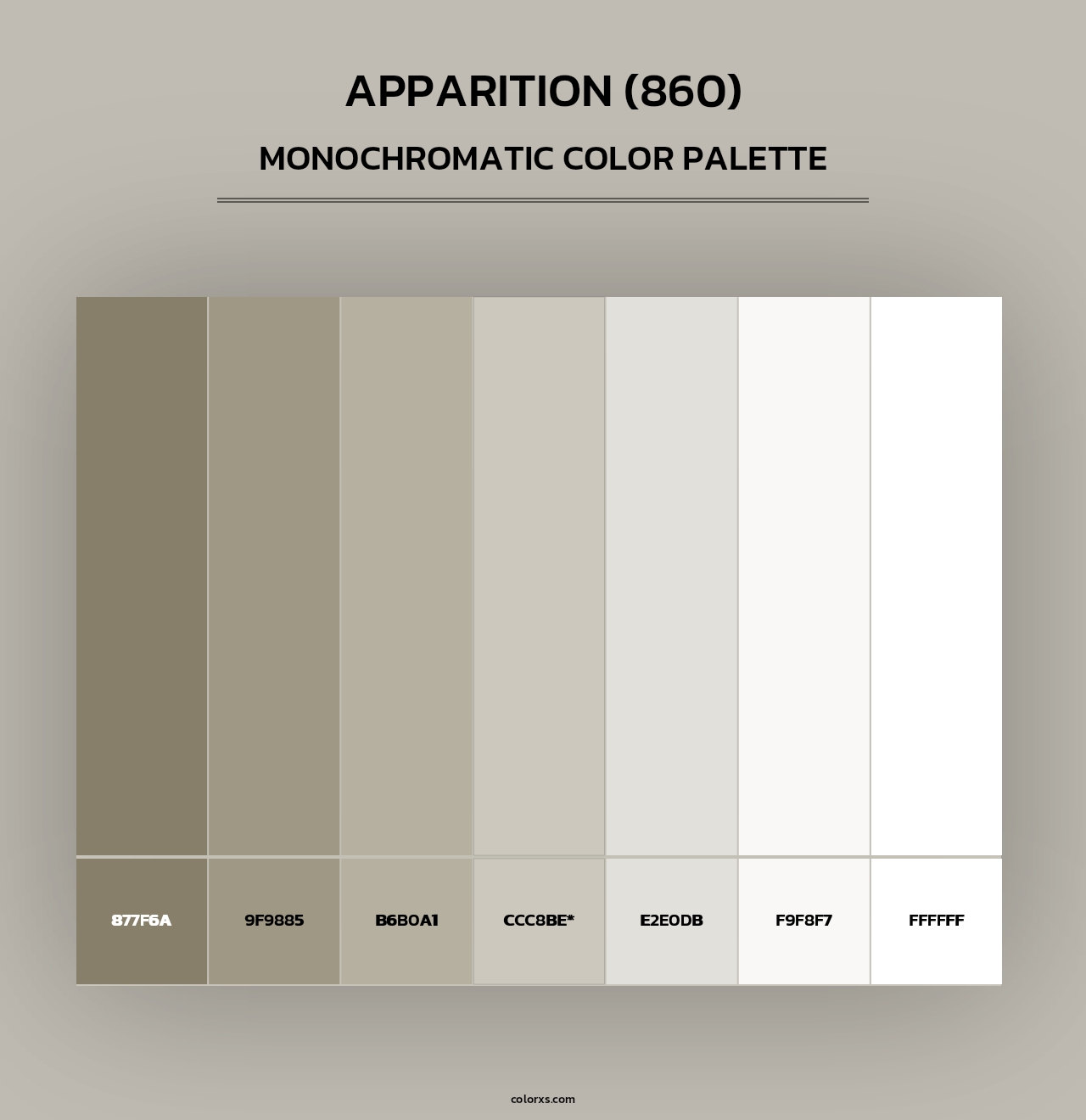 Apparition (860) - Monochromatic Color Palette