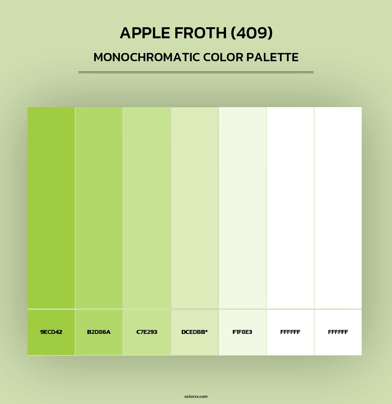 Apple Froth (409) - Monochromatic Color Palette