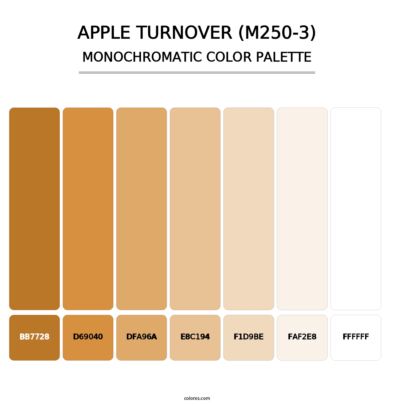 Apple Turnover (M250-3) - Monochromatic Color Palette
