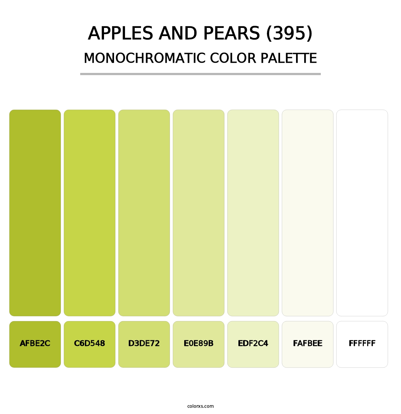 Apples and Pears (395) - Monochromatic Color Palette