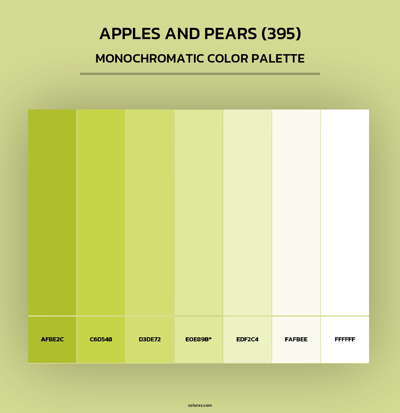 Apples and Pears (395) - Monochromatic Color Palette