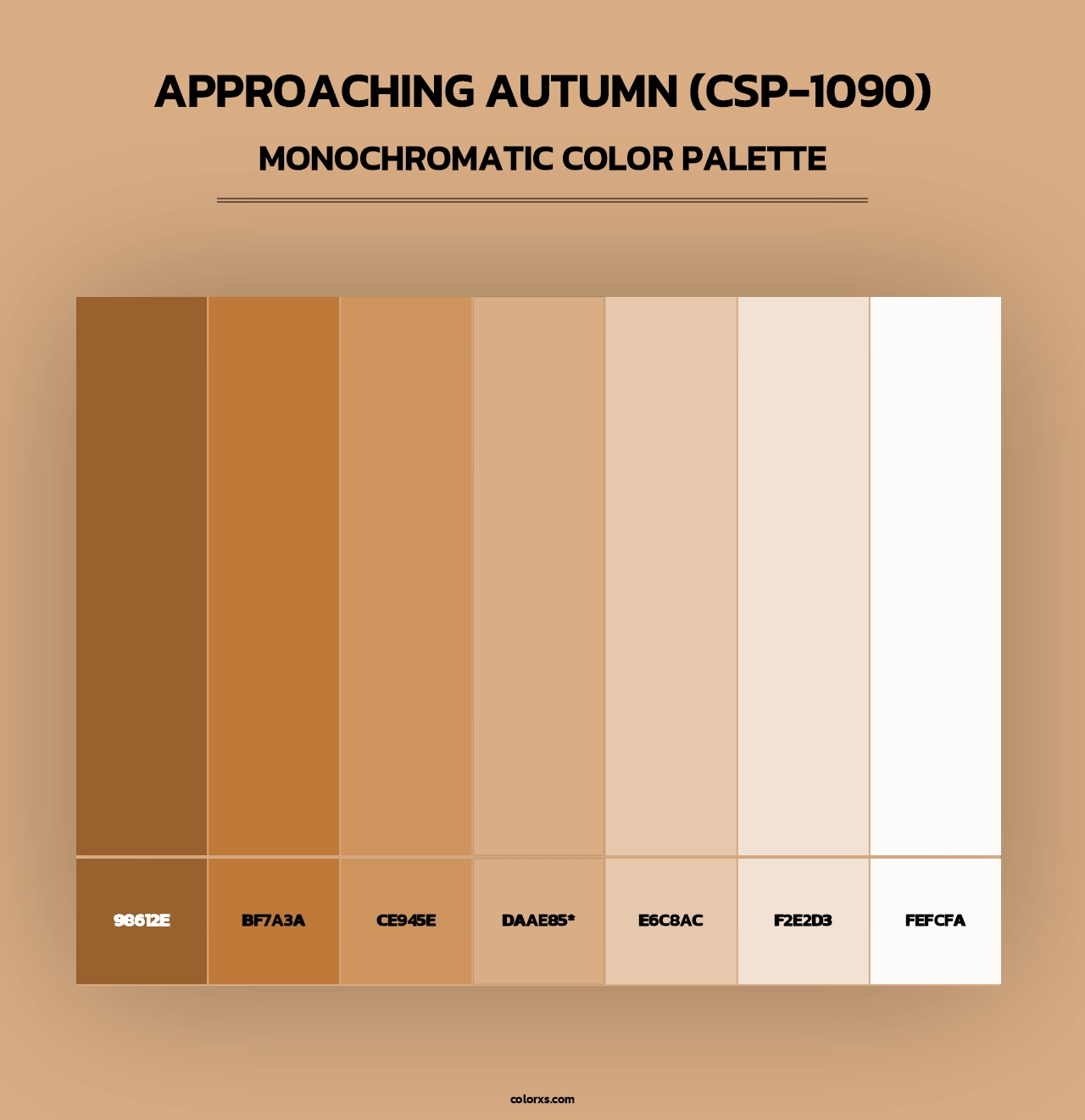 Approaching Autumn (CSP-1090) - Monochromatic Color Palette