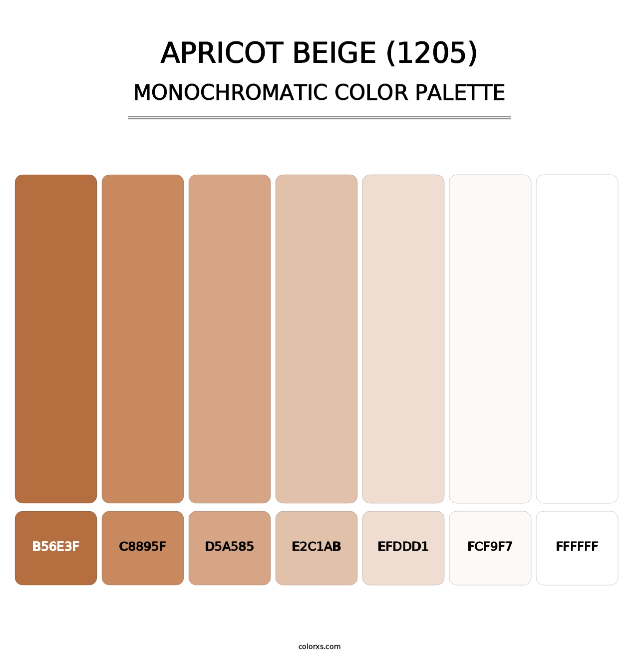 Apricot Beige (1205) - Monochromatic Color Palette