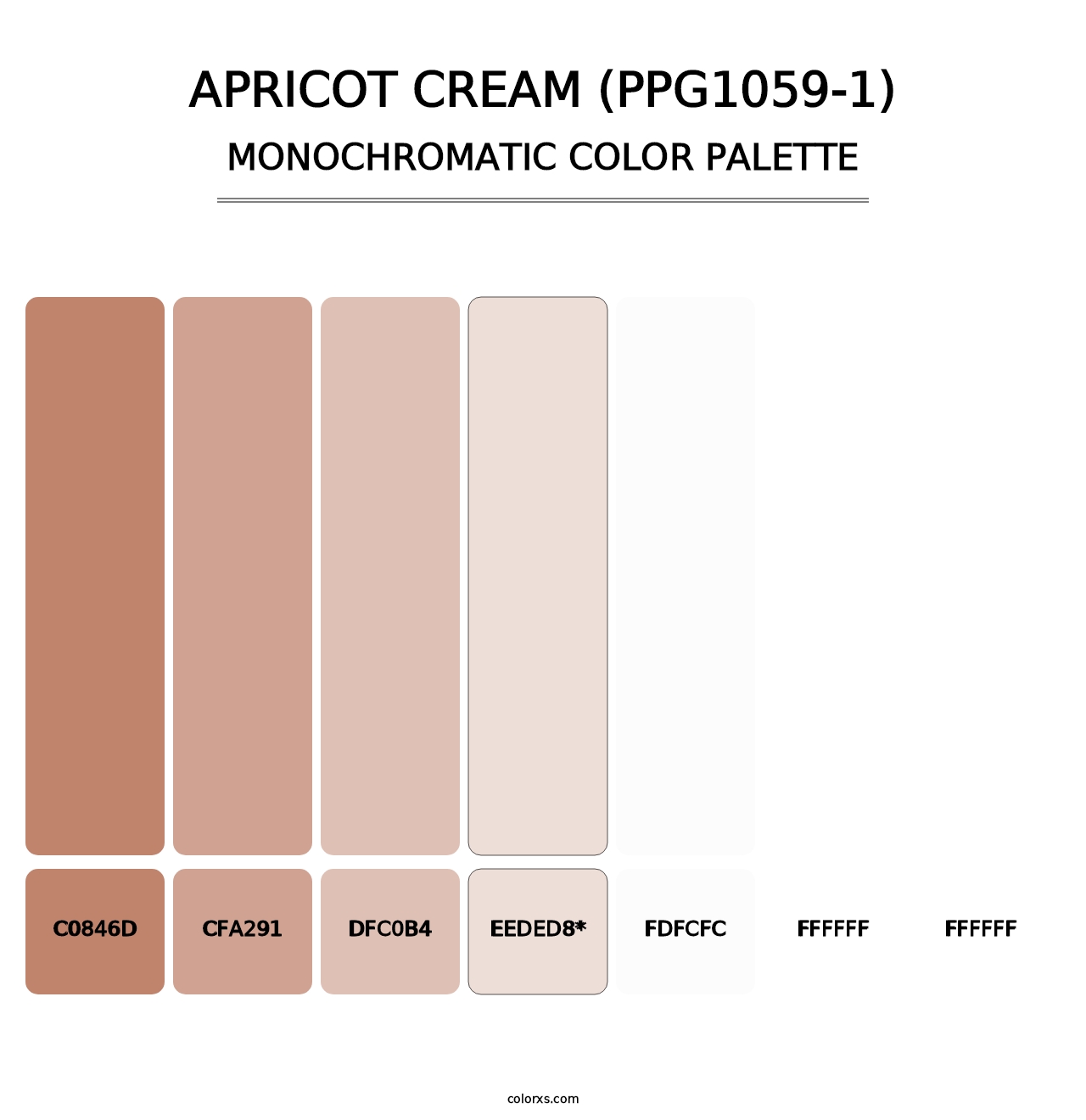 Apricot Cream (PPG1059-1) - Monochromatic Color Palette