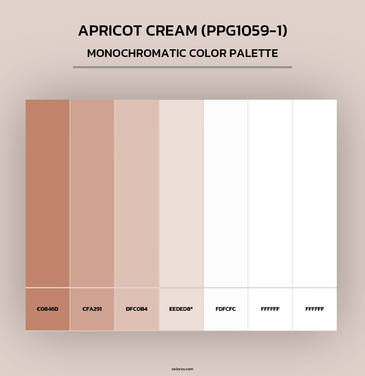 Apricot Cream (PPG1059-1) - Monochromatic Color Palette