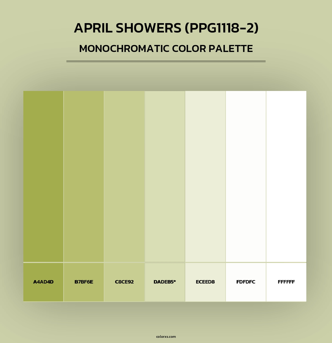 April Showers (PPG1118-2) - Monochromatic Color Palette