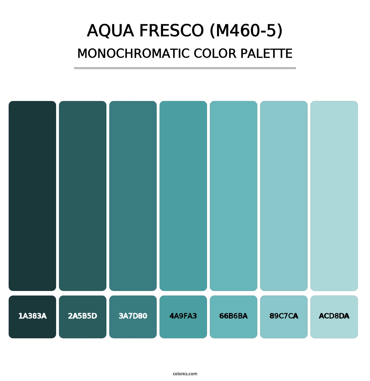 Aqua Fresco (M460-5) - Monochromatic Color Palette