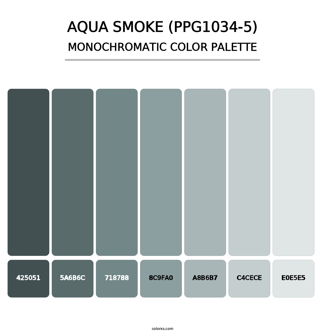 Aqua Smoke (PPG1034-5) - Monochromatic Color Palette