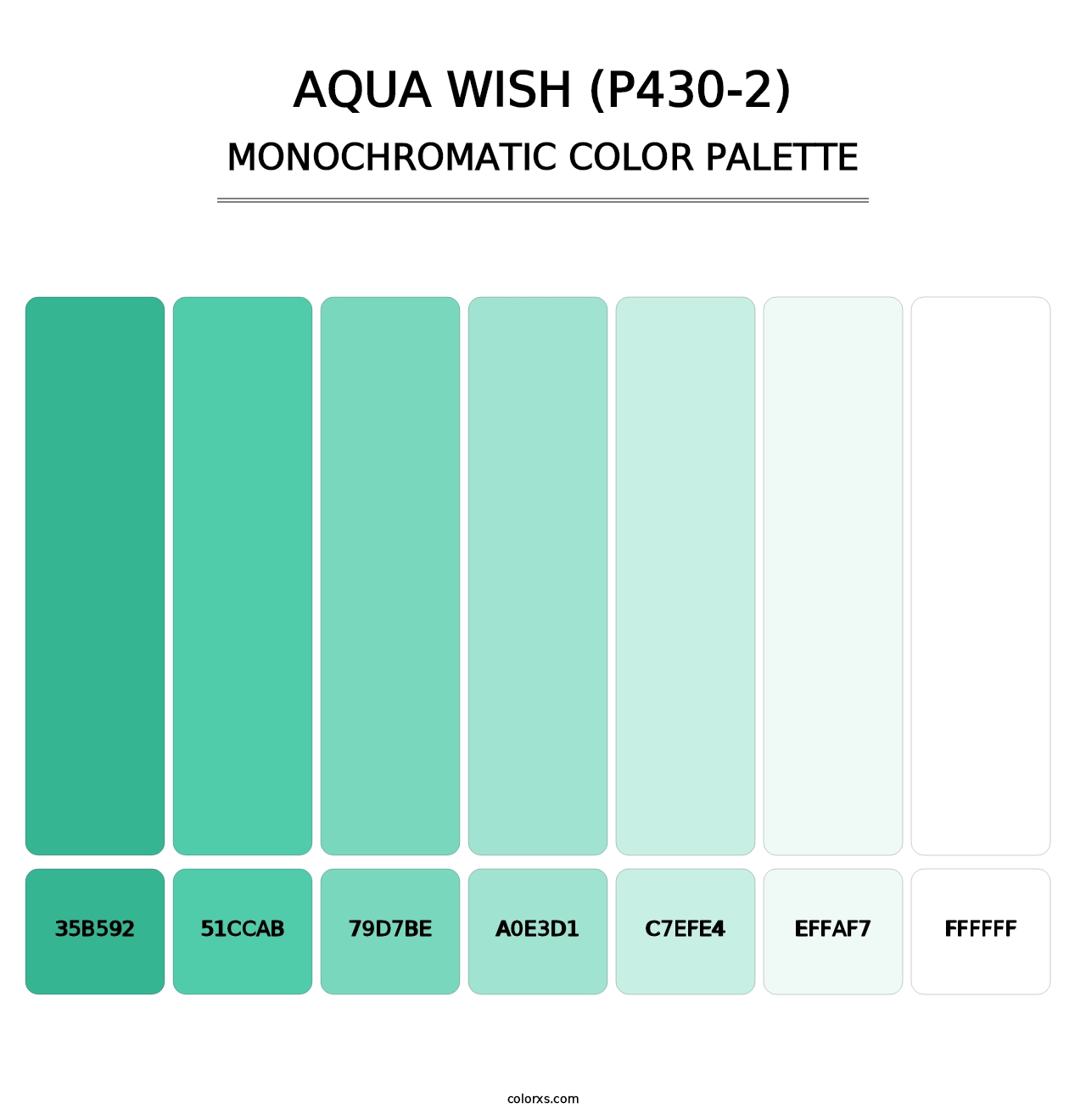 Aqua Wish (P430-2) - Monochromatic Color Palette