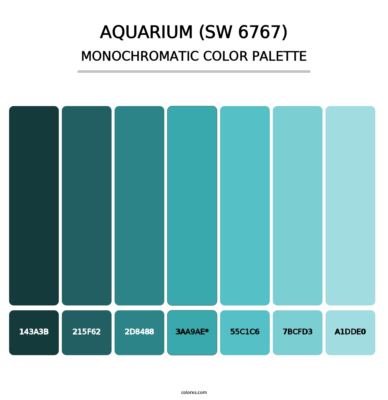 Aquarium (SW 6767) - Monochromatic Color Palette