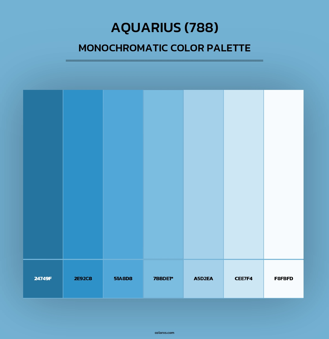 Aquarius (788) - Monochromatic Color Palette
