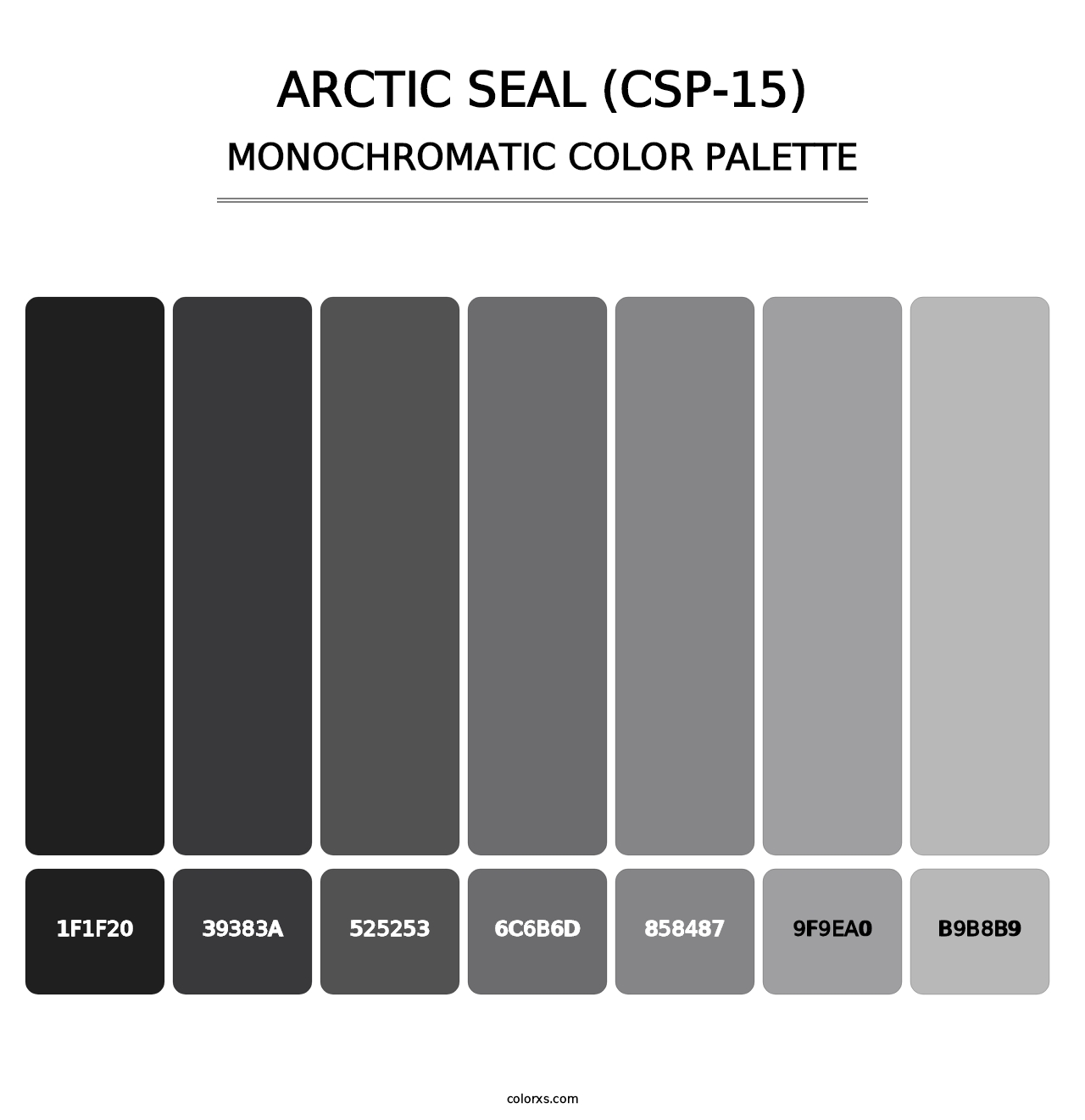 Arctic Seal (CSP-15) - Monochromatic Color Palette
