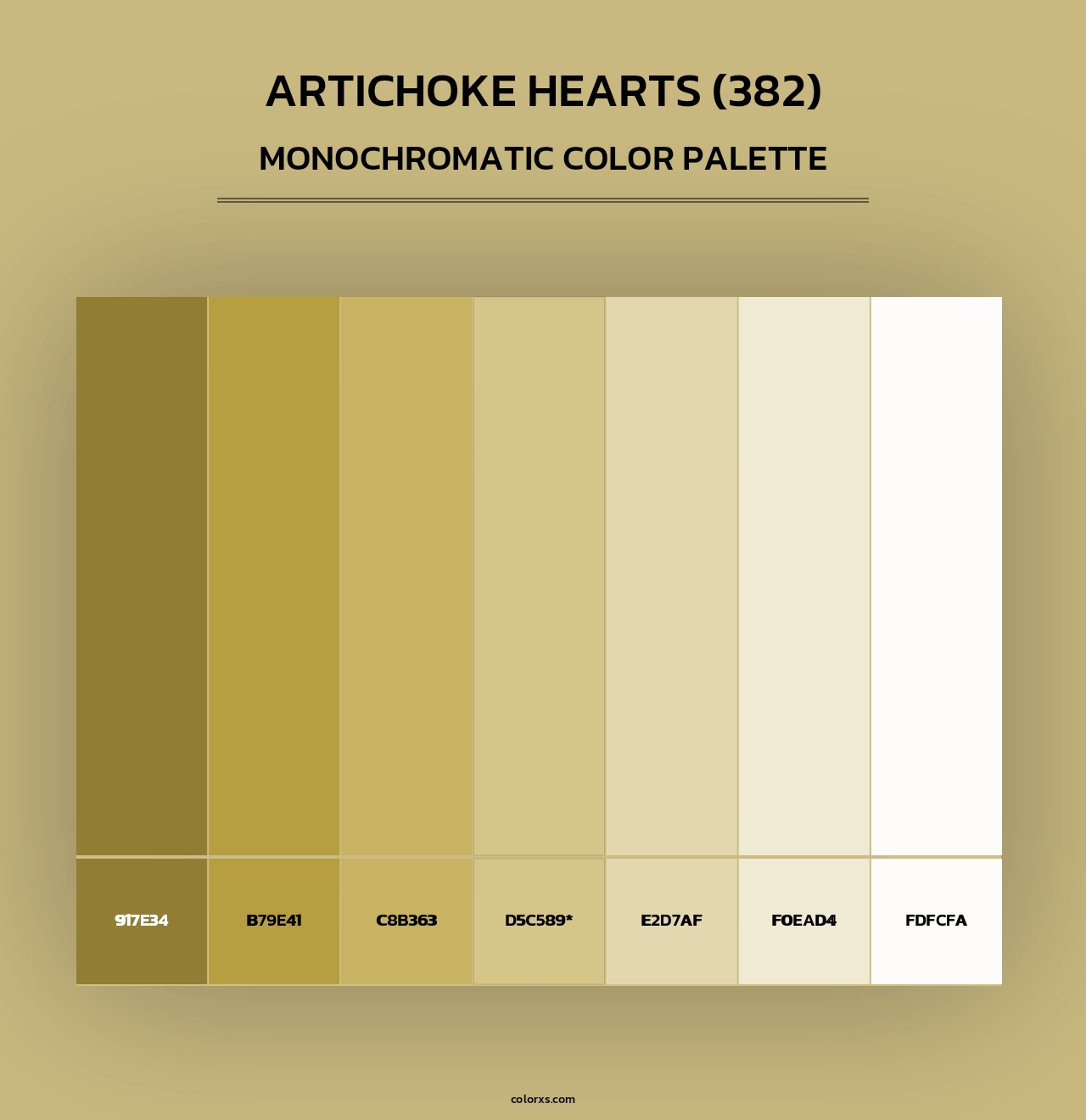 Artichoke Hearts (382) - Monochromatic Color Palette