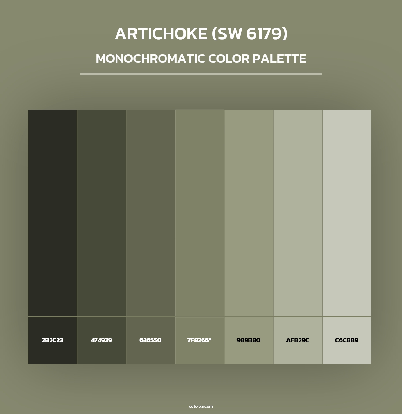 Artichoke (SW 6179) - Monochromatic Color Palette