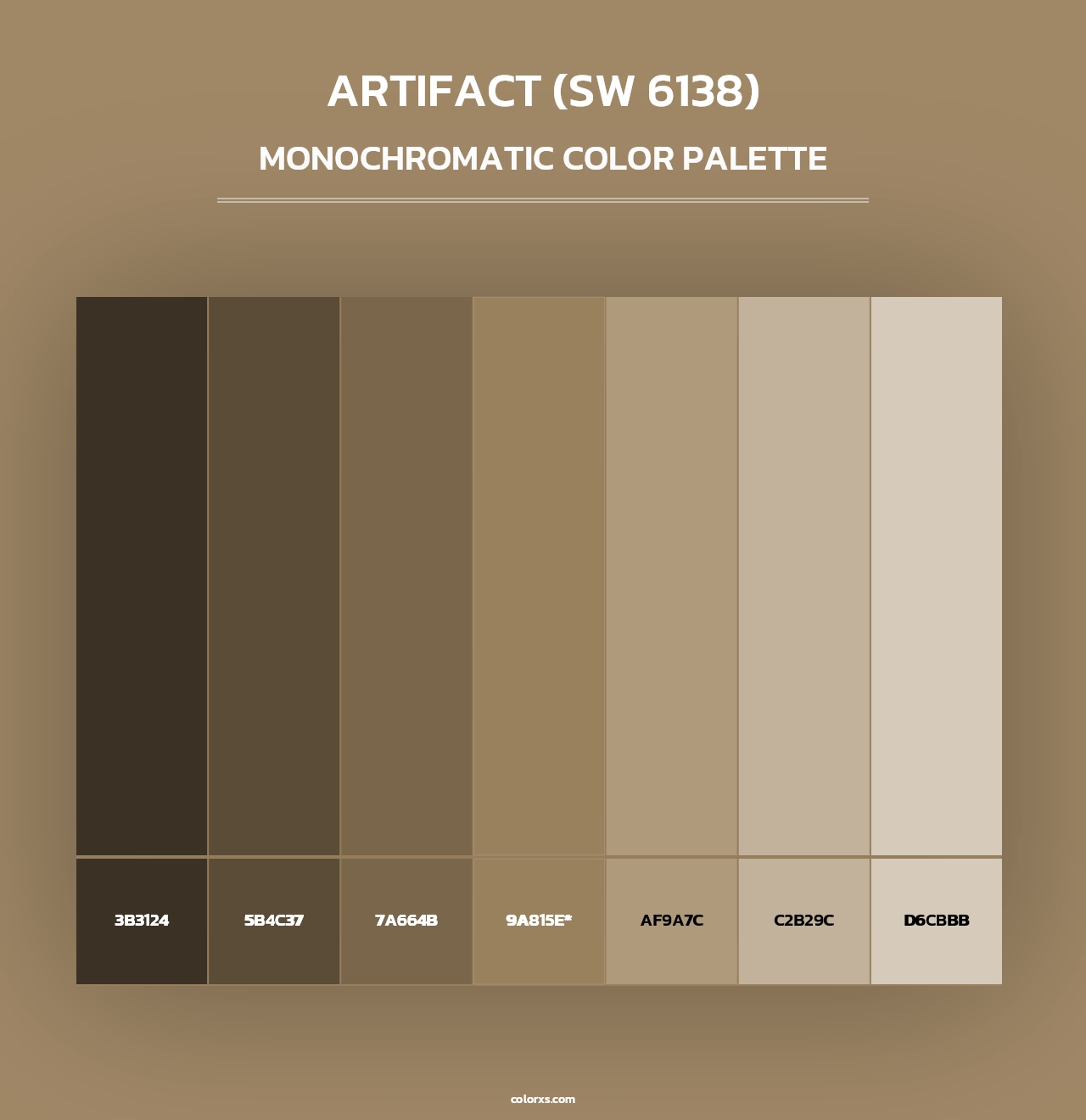 Artifact (SW 6138) - Monochromatic Color Palette