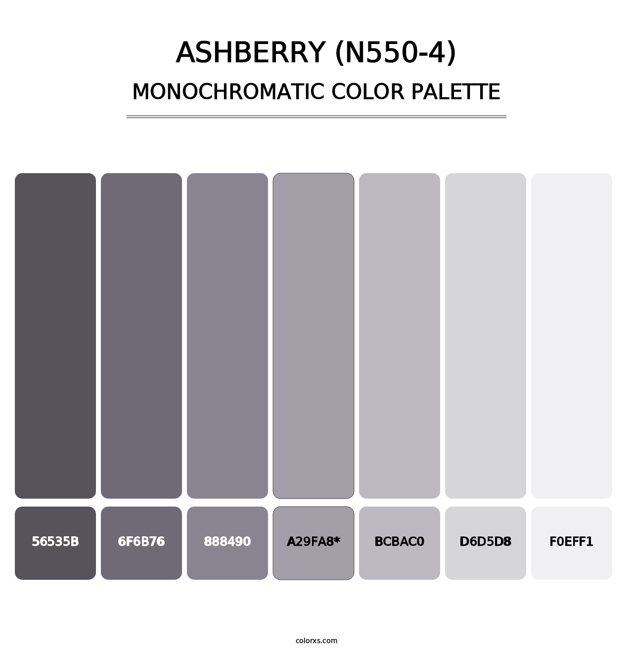 Ashberry (N550-4) - Monochromatic Color Palette
