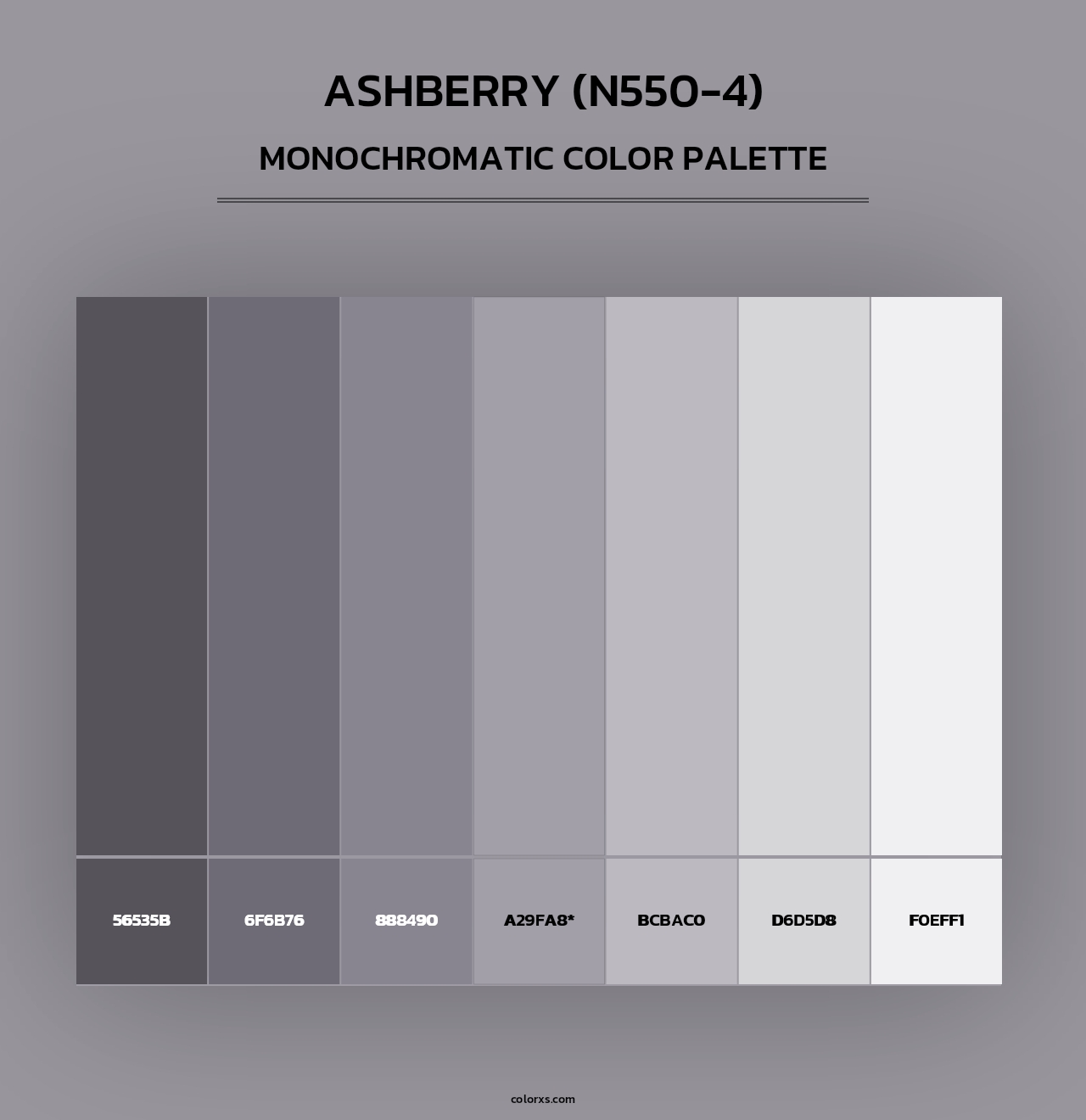 Ashberry (N550-4) - Monochromatic Color Palette