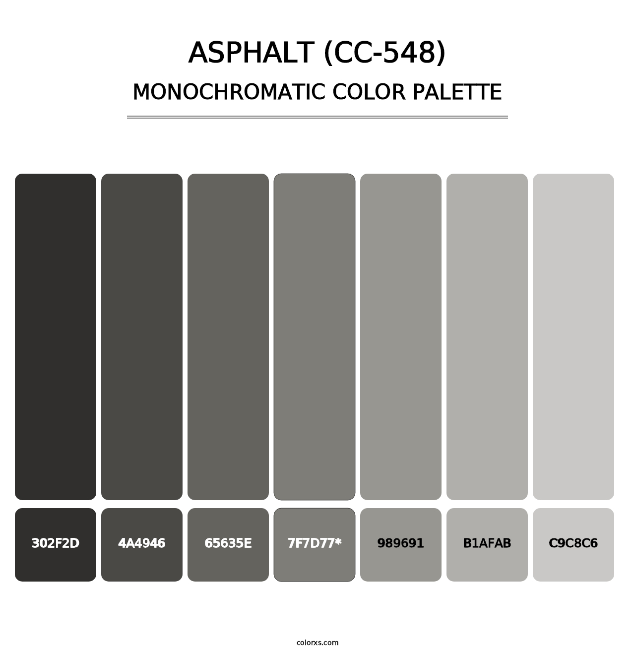 Asphalt (CC-548) - Monochromatic Color Palette