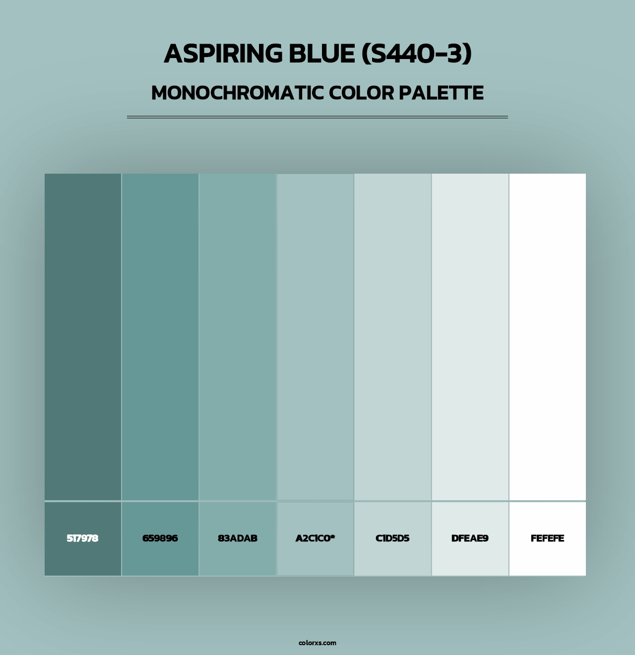 Aspiring Blue (S440-3) - Monochromatic Color Palette