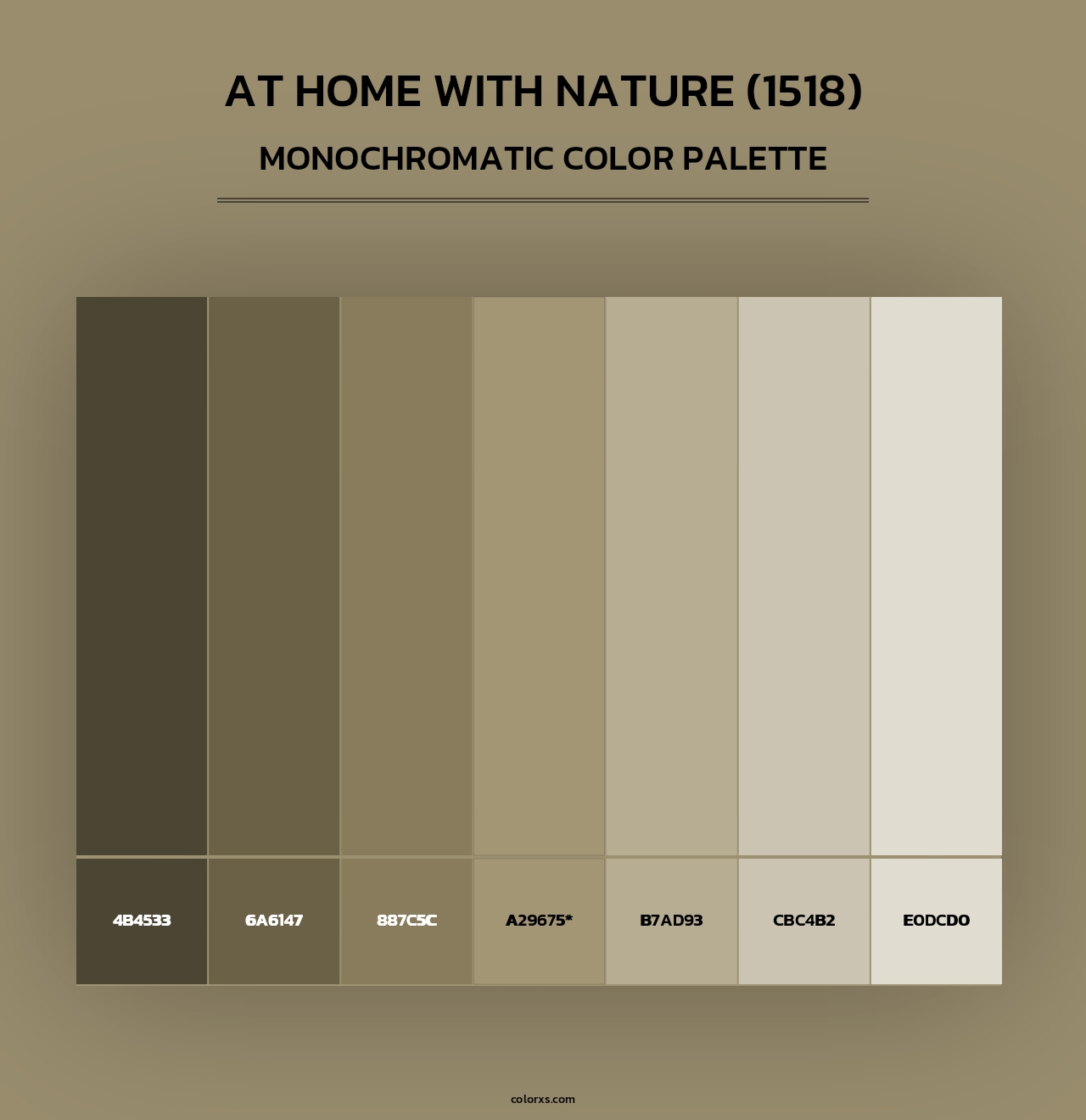 At Home with Nature (1518) - Monochromatic Color Palette