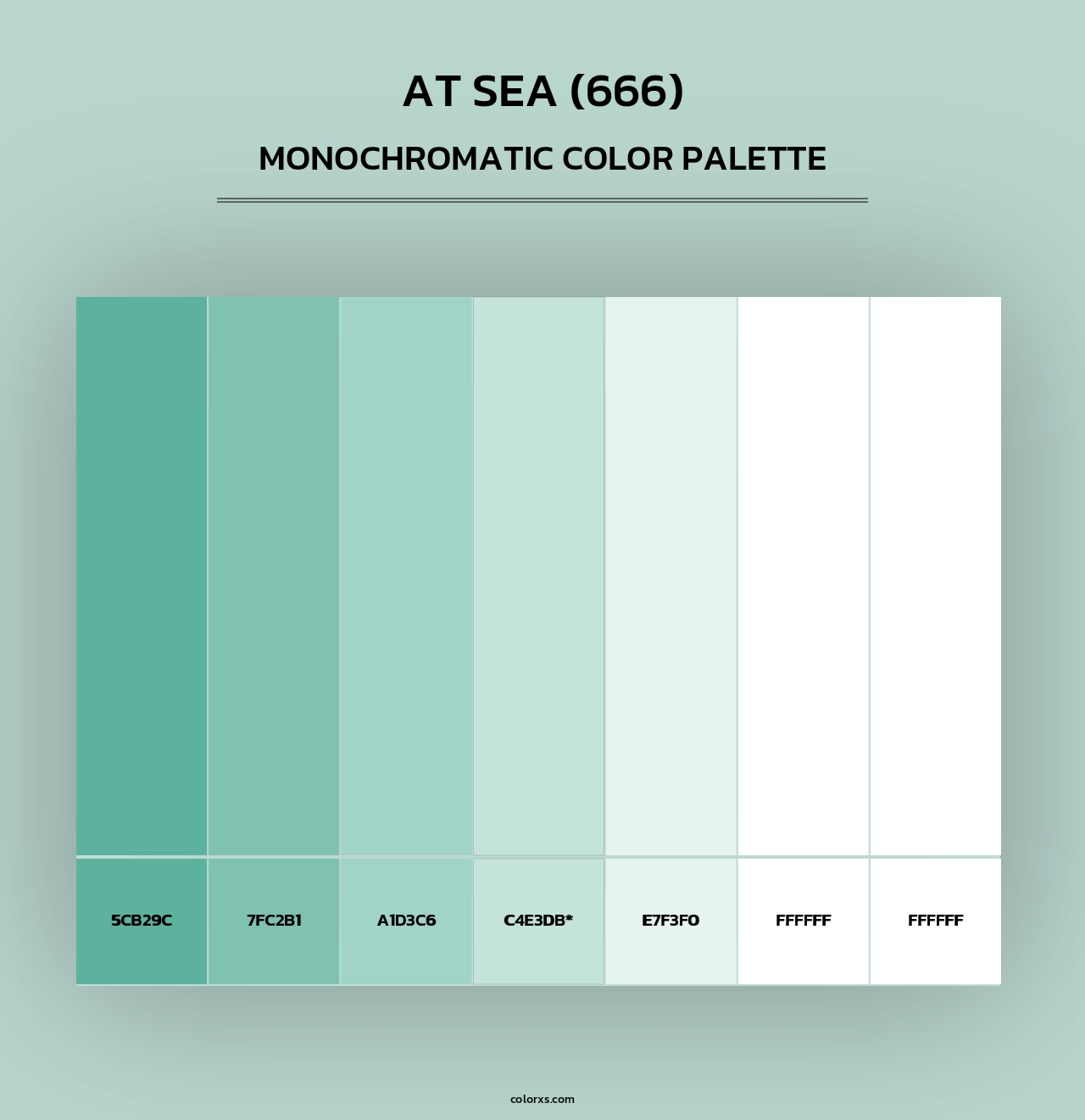 At Sea (666) - Monochromatic Color Palette