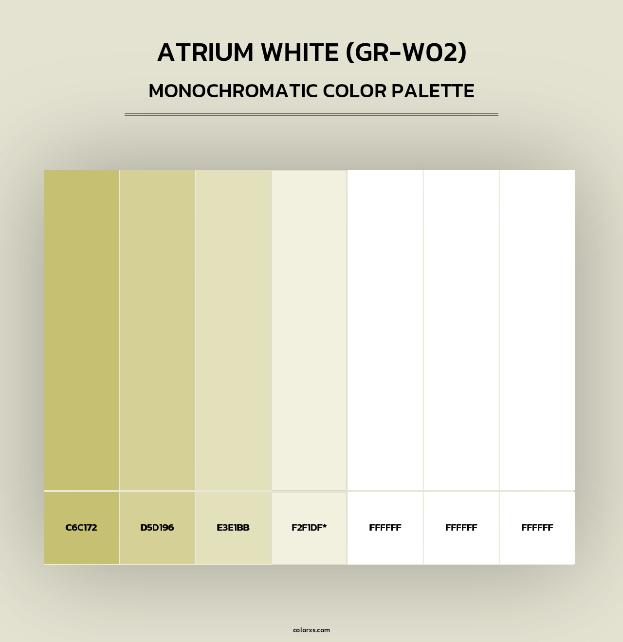 Atrium White (GR-W02) - Monochromatic Color Palette