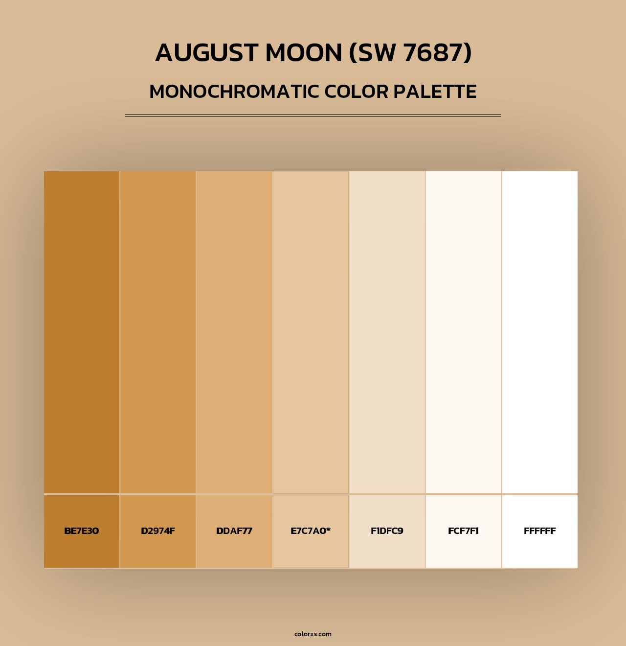 August Moon (SW 7687) - Monochromatic Color Palette
