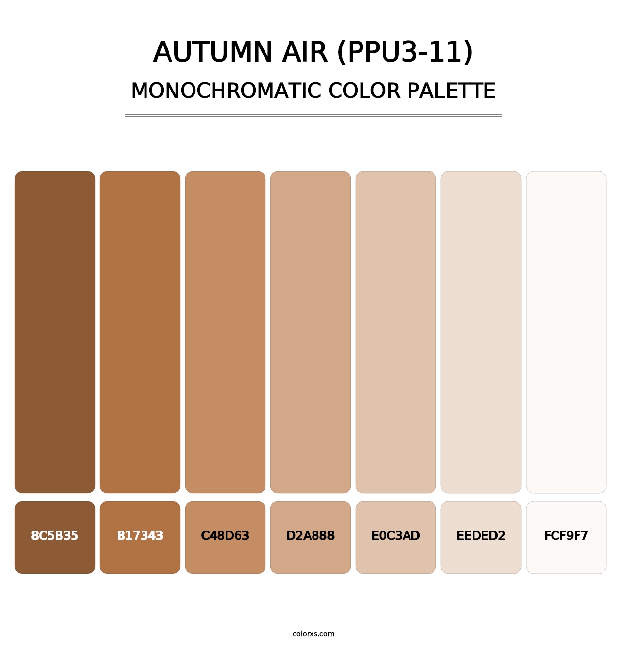 Autumn Air (PPU3-11) - Monochromatic Color Palette