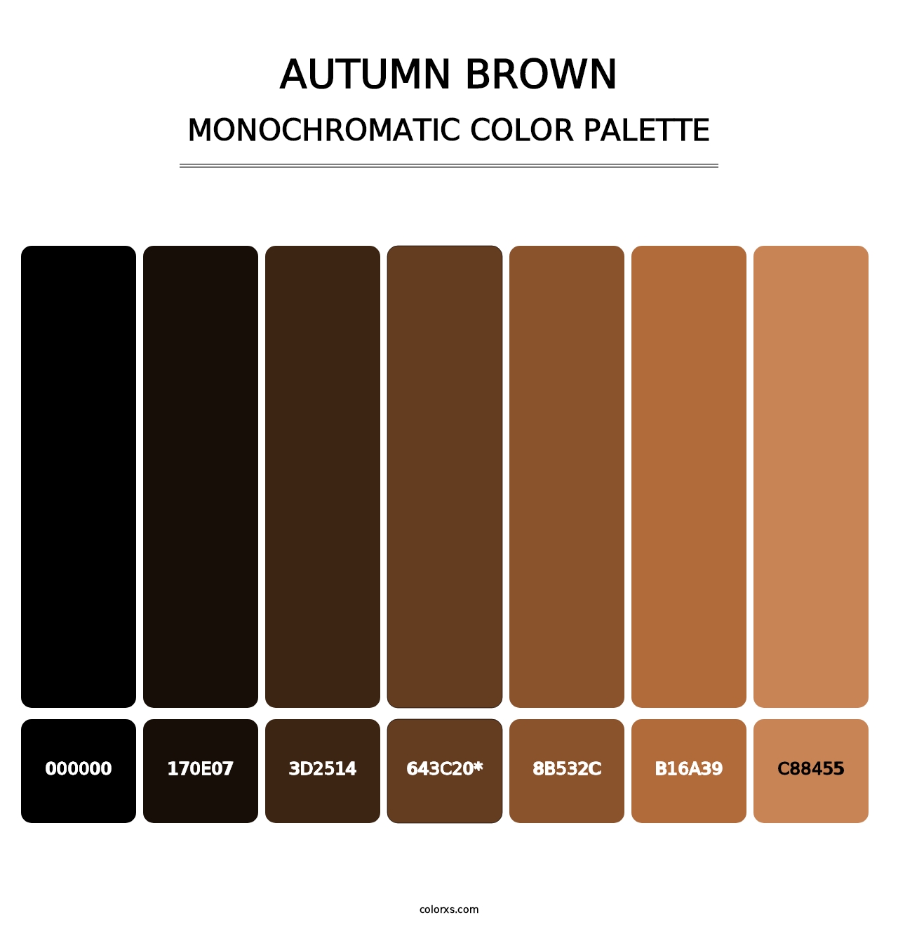 Autumn Brown - Monochromatic Color Palette