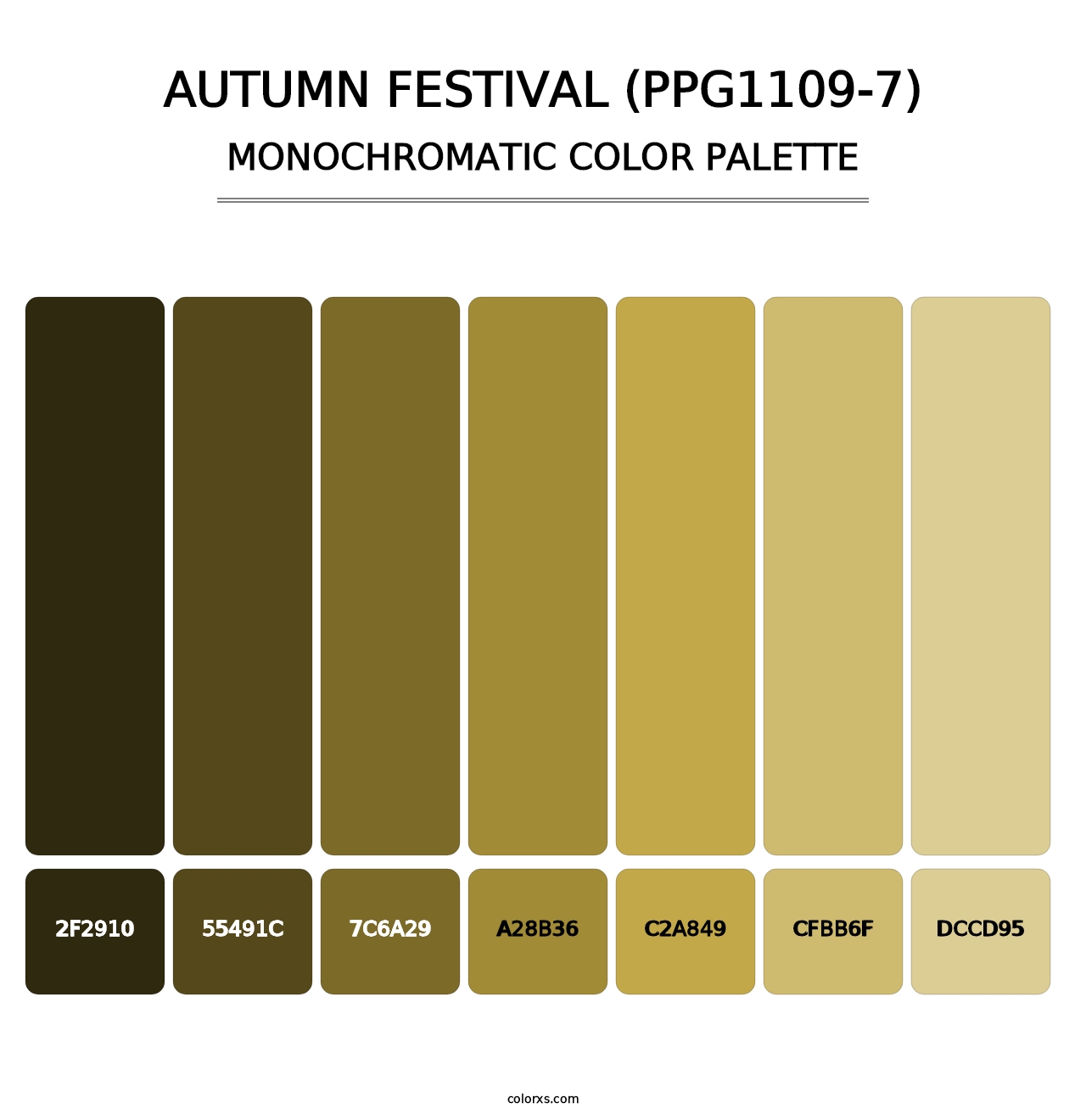 Autumn Festival (PPG1109-7) - Monochromatic Color Palette