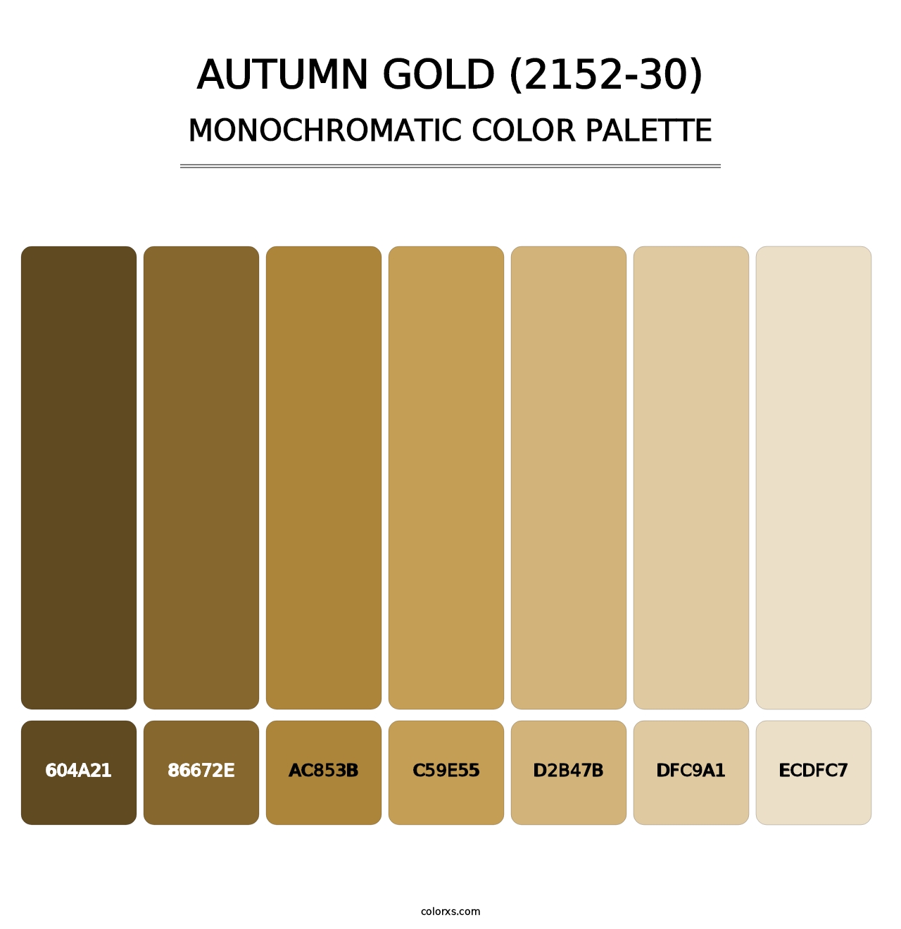 Autumn Gold (2152-30) - Monochromatic Color Palette