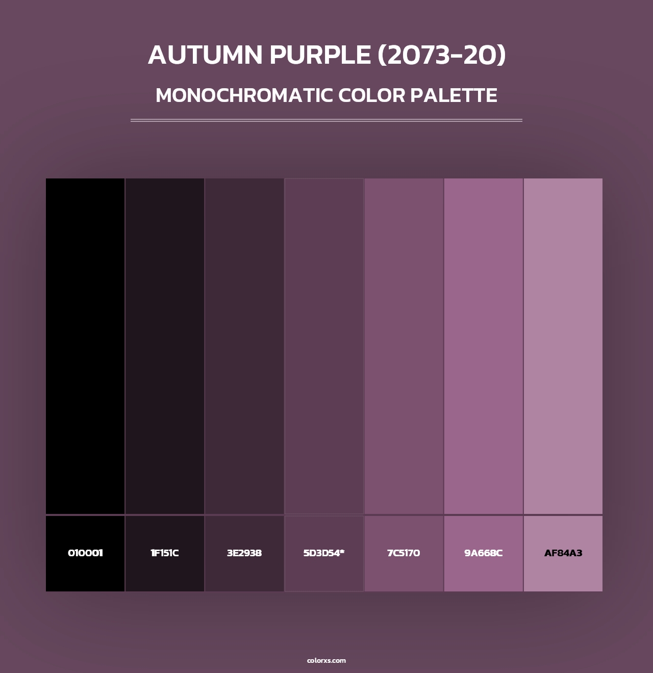 Autumn Purple (2073-20) - Monochromatic Color Palette