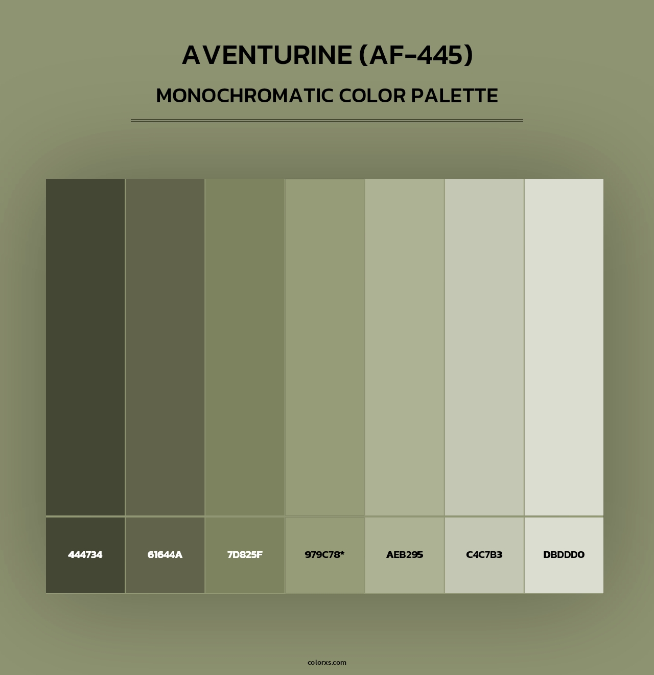Aventurine (AF-445) - Monochromatic Color Palette