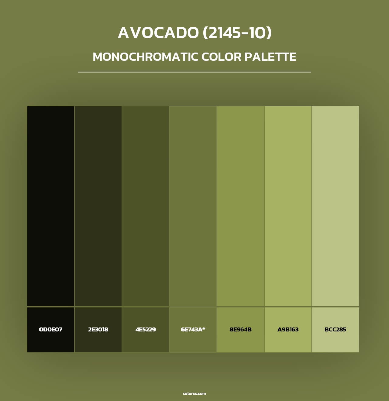 Avocado (2145-10) - Monochromatic Color Palette