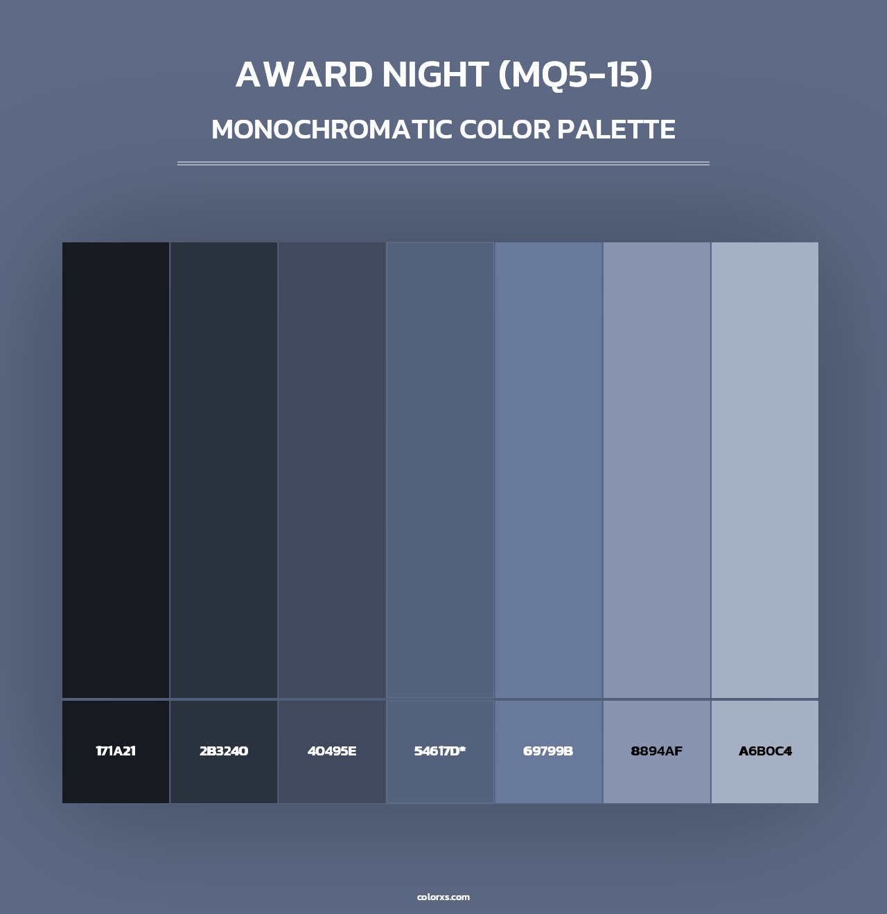 Award Night (MQ5-15) - Monochromatic Color Palette