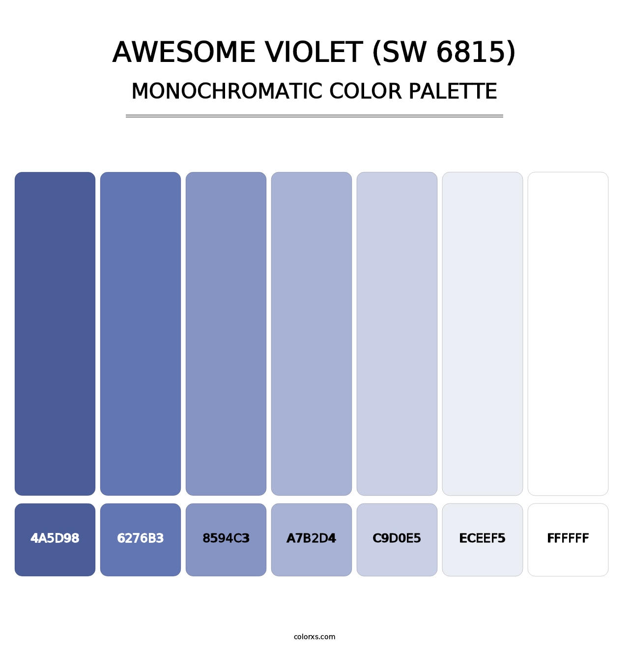 Awesome Violet (SW 6815) - Monochromatic Color Palette