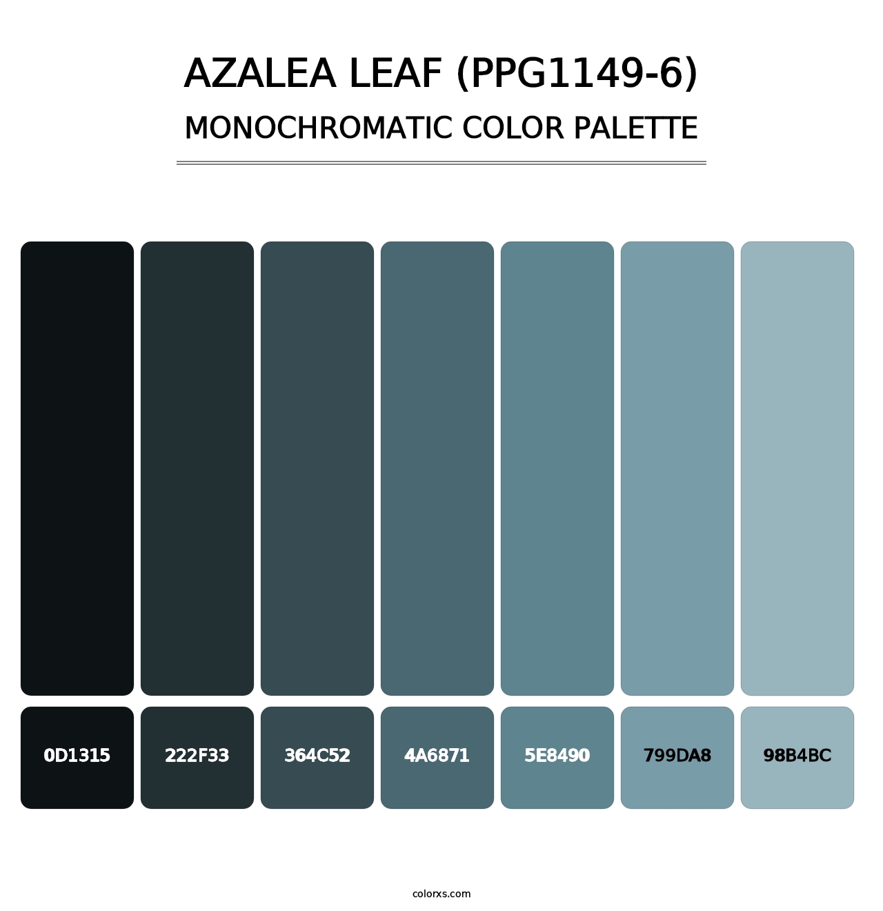 Azalea Leaf (PPG1149-6) - Monochromatic Color Palette