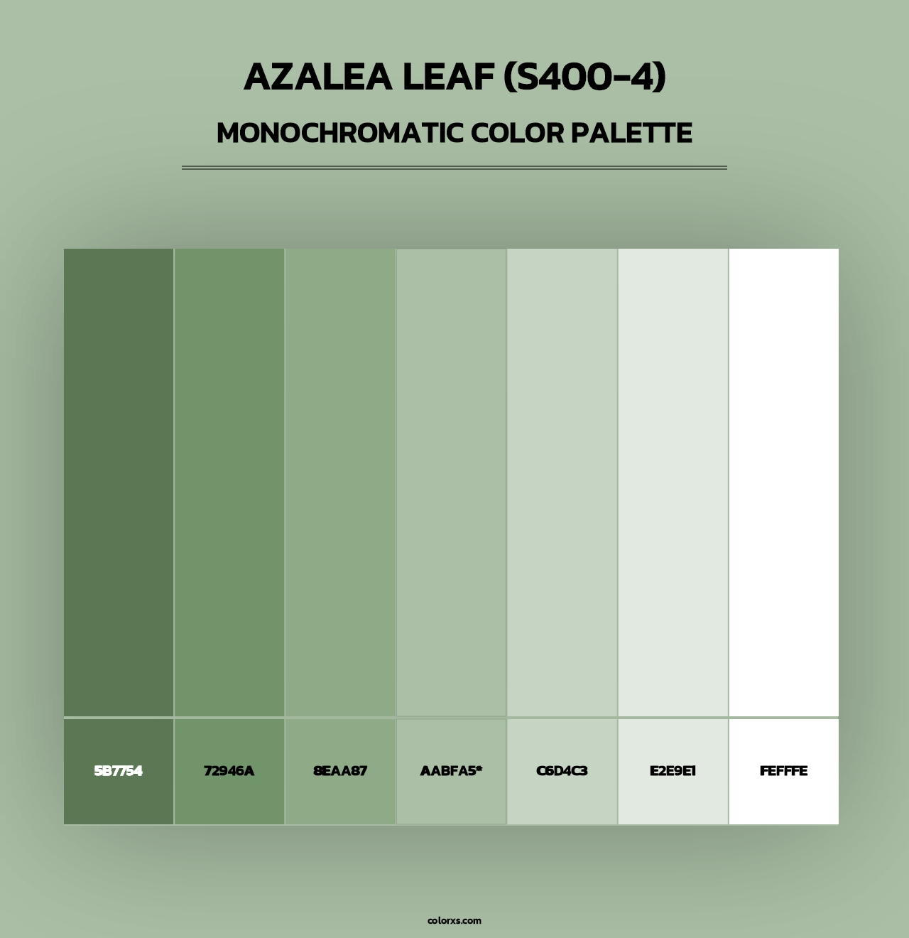 Azalea Leaf (S400-4) - Monochromatic Color Palette