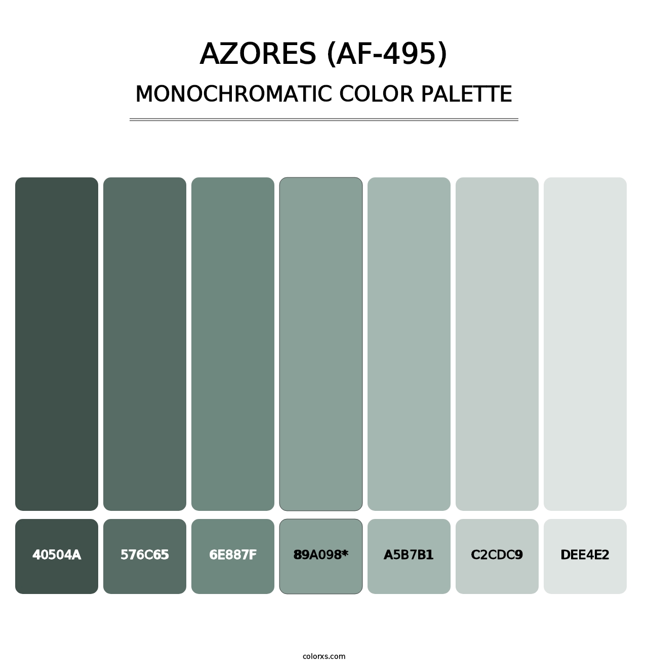 Azores (AF-495) - Monochromatic Color Palette