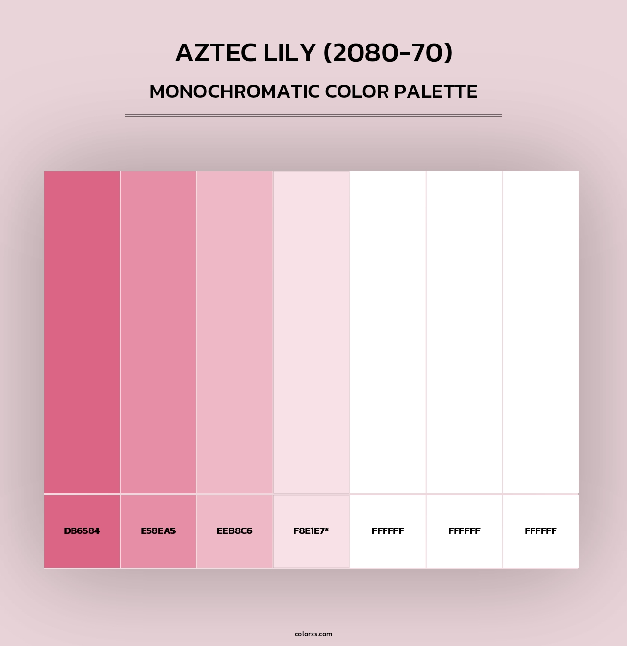 Aztec Lily (2080-70) - Monochromatic Color Palette