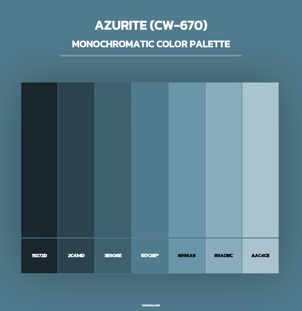 Azurite (CW-670) - Monochromatic Color Palette