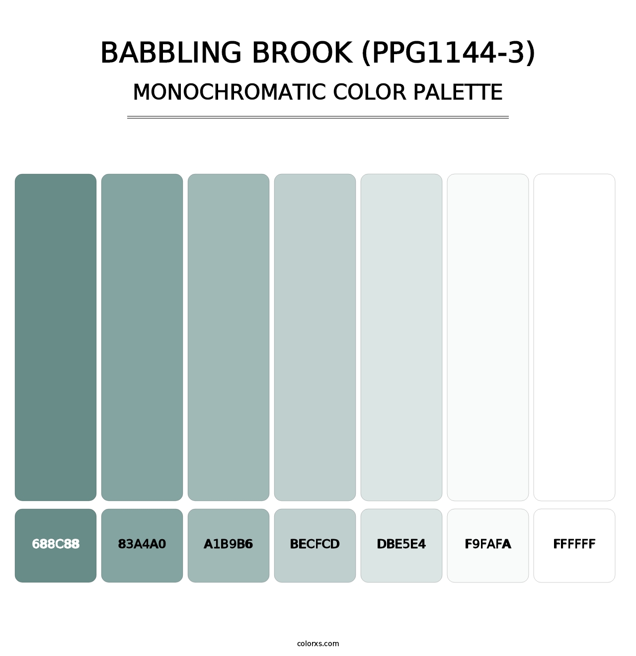 Babbling Brook (PPG1144-3) - Monochromatic Color Palette