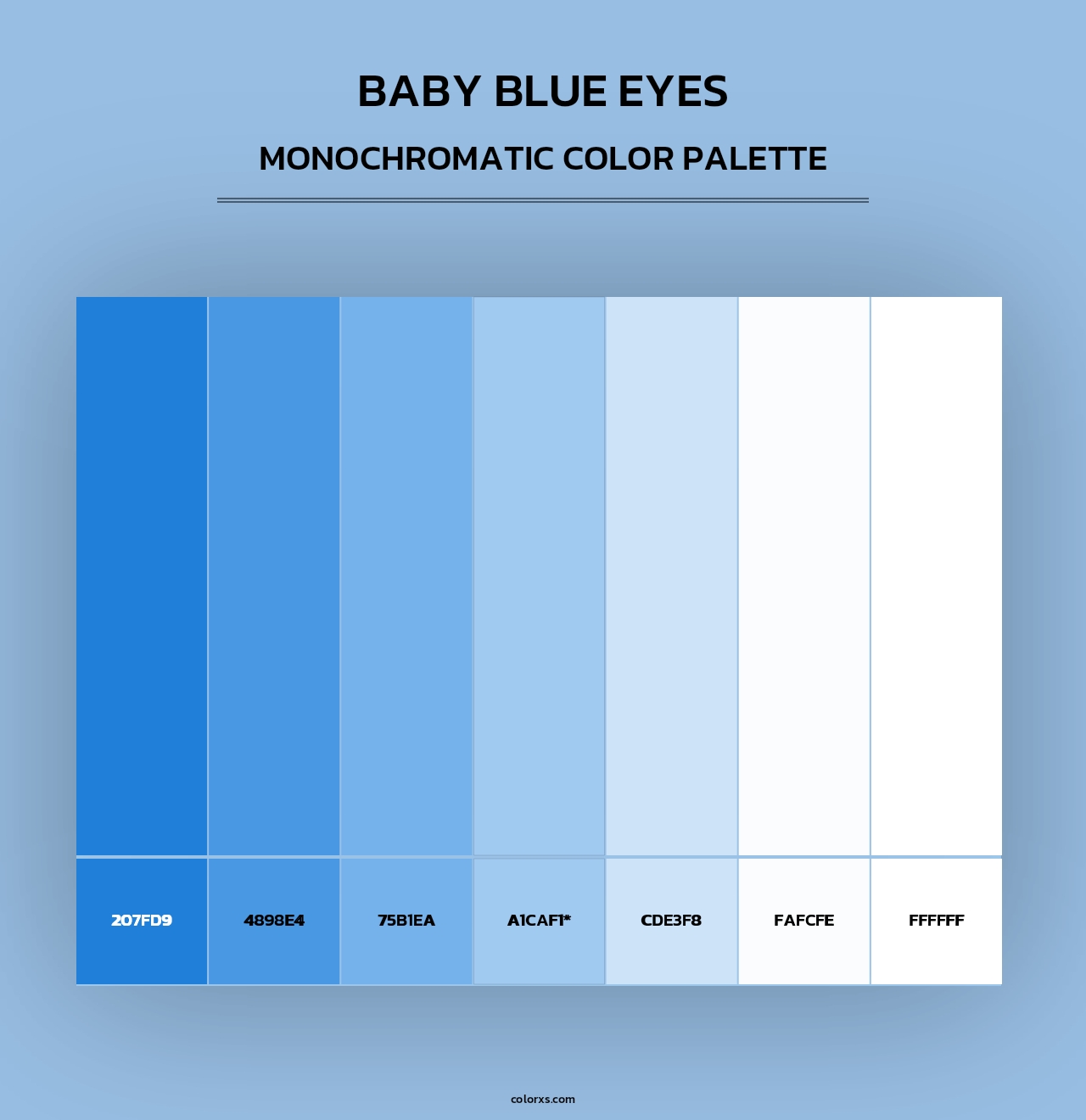 Baby Blue Eyes - Monochromatic Color Palette