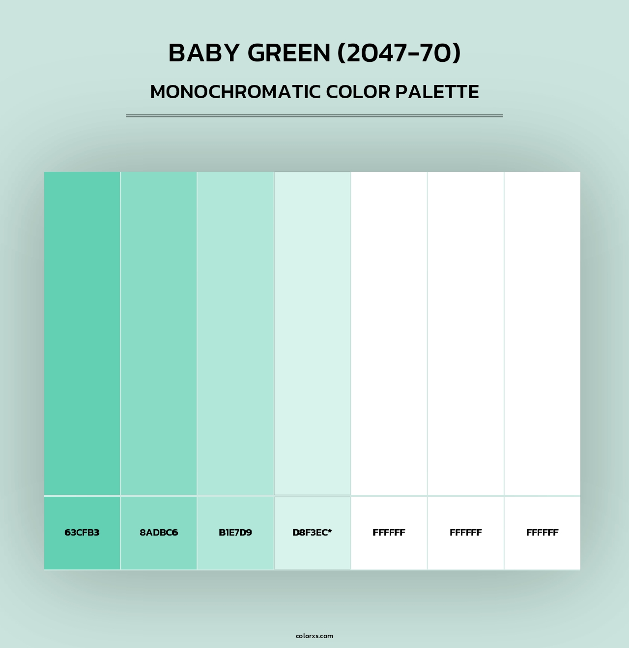 Baby Green (2047-70) - Monochromatic Color Palette