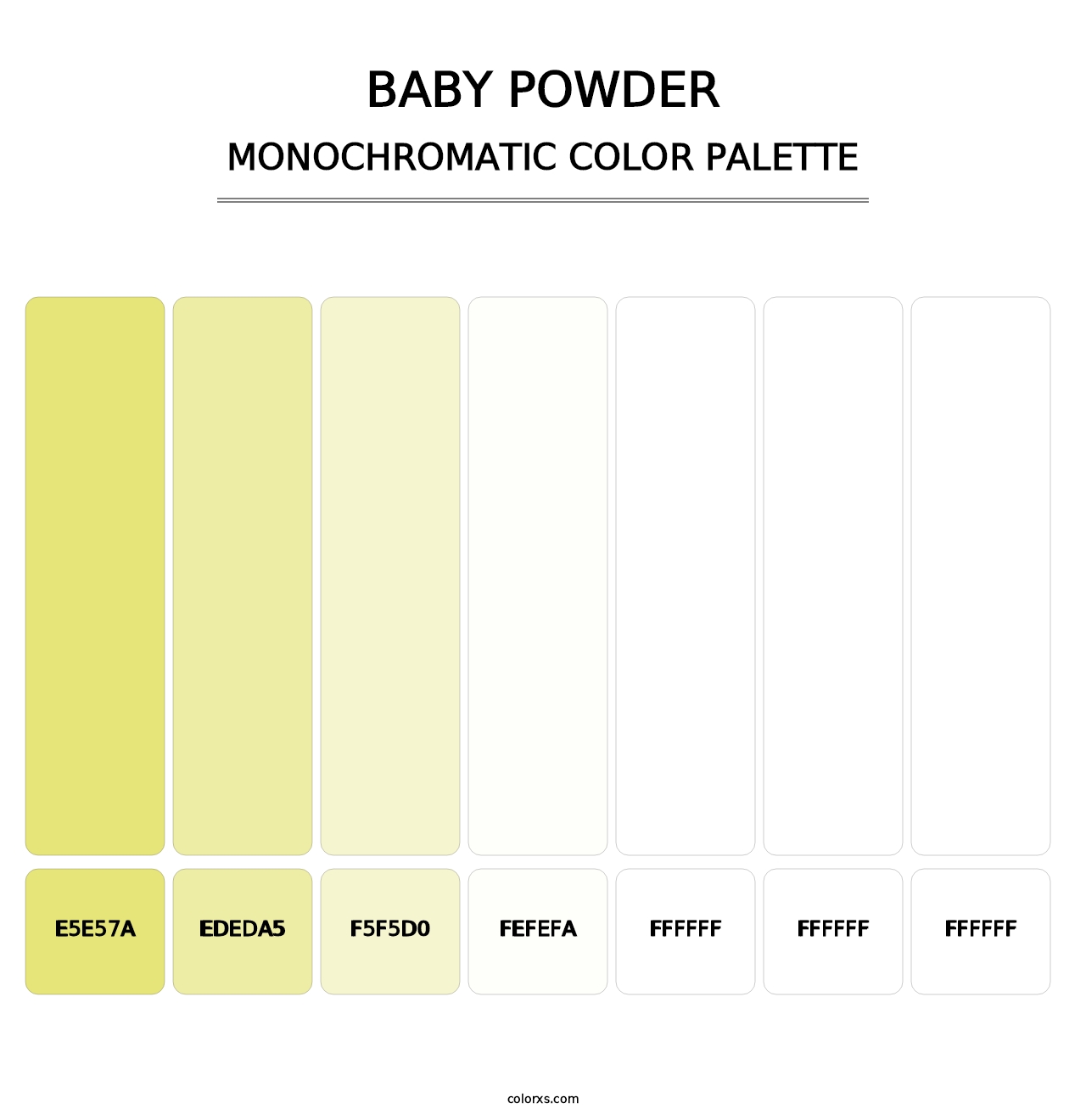 Baby Powder - Monochromatic Color Palette